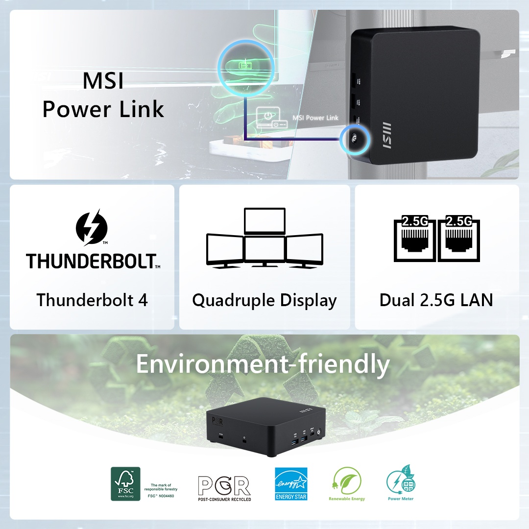 Compact powerhouse for AI Era. 
The Cubi NUC AI 1UMG a next-gen AI-ready mini PC for modern pros.

⚡Intel Core Ultra 7, integrated AI Boost
🖥️ Supports up to 4 monitors
🔗 MSI Power Link technology

Product details? 
msi.gm/Cubi_NUC-AI-1U…

#CubiSeries #MiniPC