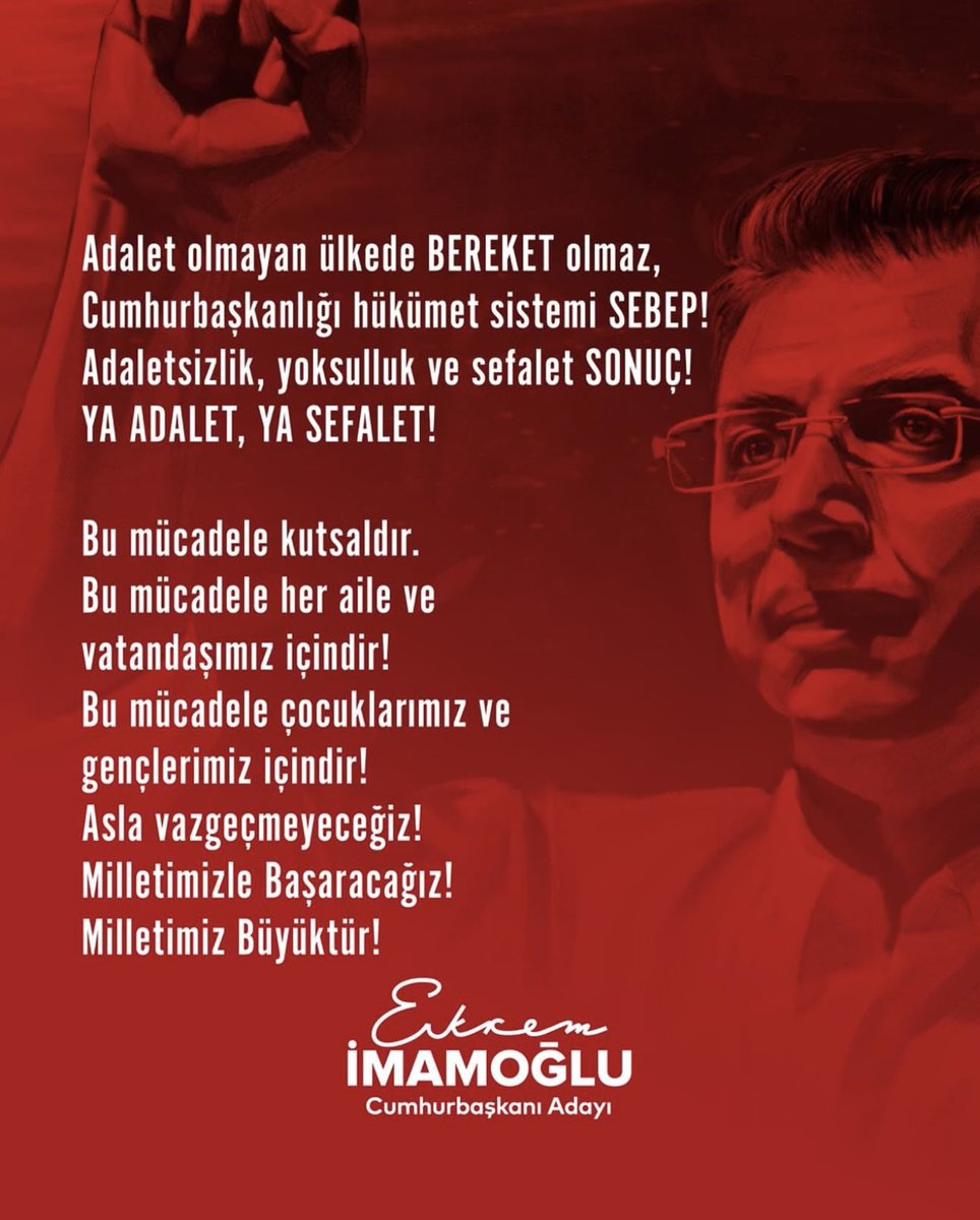 Mücadelemizden vazgeçmeyeceğiz! <a href="/CBAdayOfisi/">Cumhurbaşkanlığı Aday Ofisi</a>