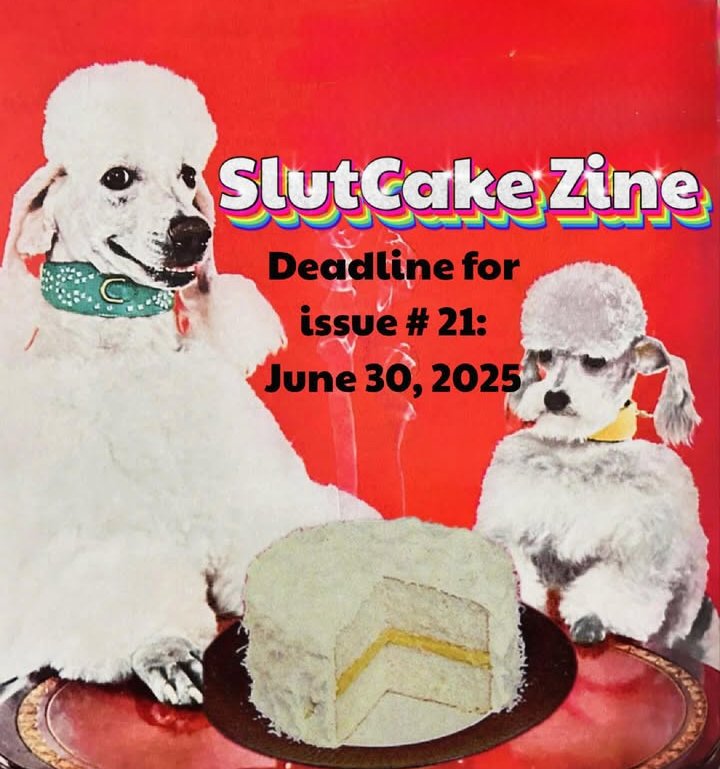 Jake_Sayz's tweet image. Submissions are still open for the newest issue of @JolieRuin&apos;s #SlutCake #Zine!
If ya don&apos;t know how much I love this Zine...you haven&apos;t been paying attention!
#indie #zines #art #writing