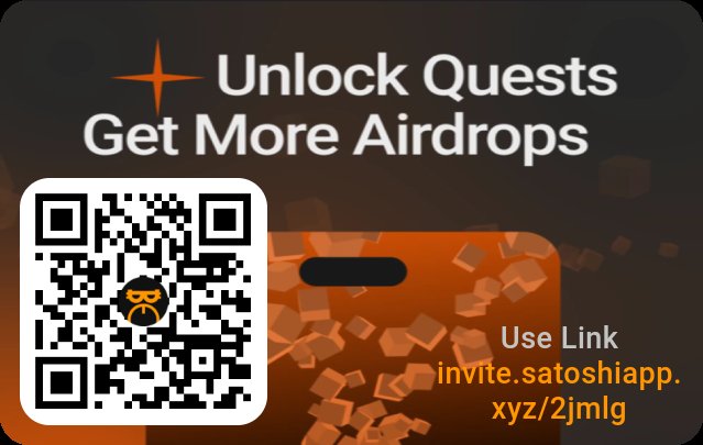 invite.satoshiapp.xyz/2jmlg 
Join me on Satoshi App, trusted by 16M+ users. Earn free tokens from top web3 projects. It's quick and easy to sign up. Let's grow our crypto portfolios together!