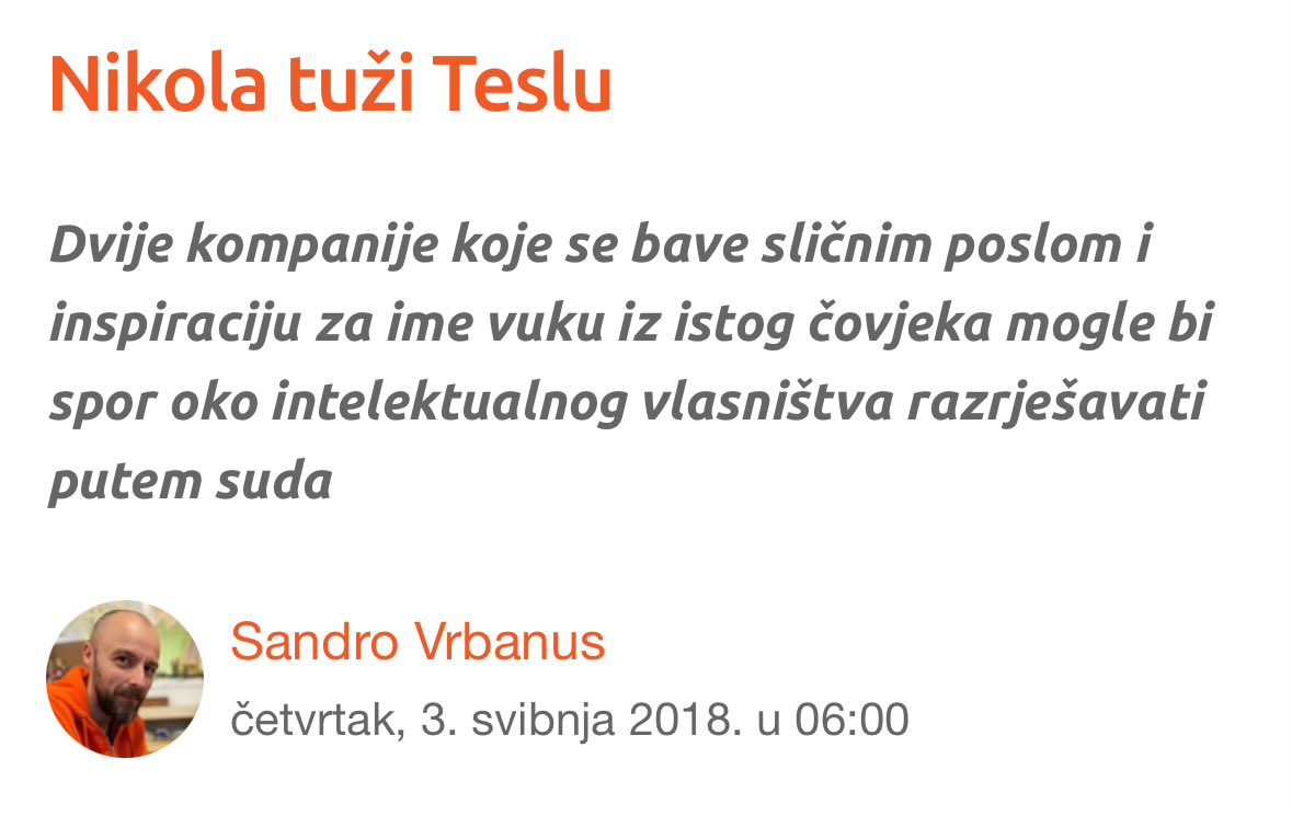 Ja sam svoj naslov iz snova već napisao