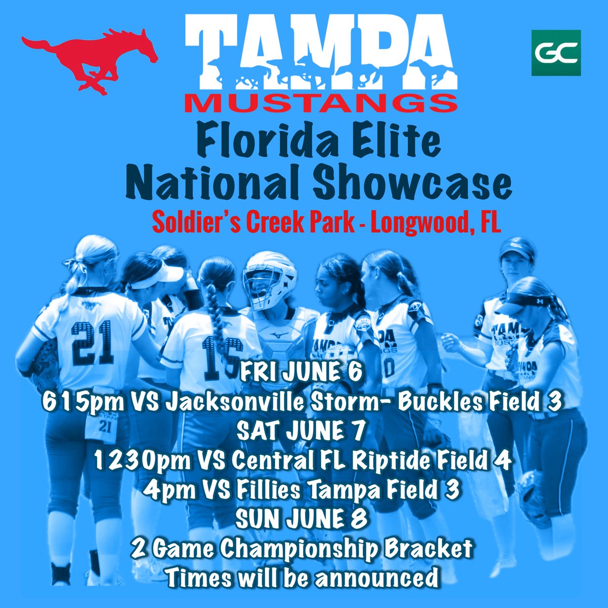 Starts tomorrow…. 615pm game. Catch us on gc or stop by field 3 at Soldier’s Creek.
