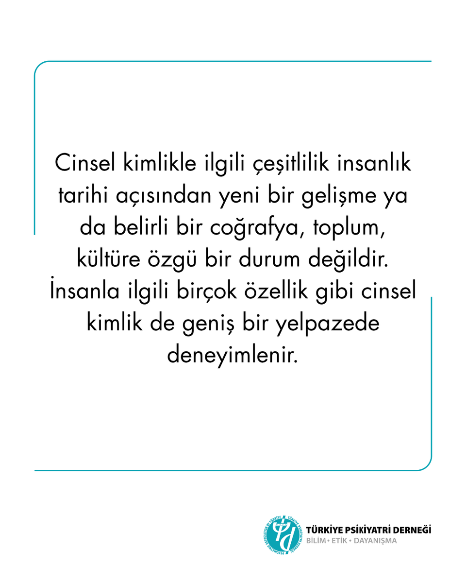 PsikiyatriDer's tweet photo. Toplumsal Cinsiyet ve Cinsel Kimlik Temelli Ayrımcılığın Karşısındayız

#turkiyepsikiyatridernegi https://t.co/UPqvPABOku