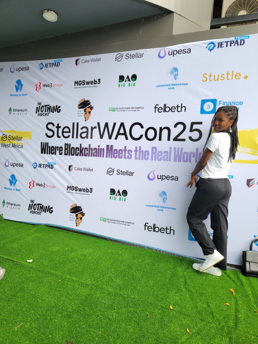 peacemadeittt's tweet photo. Still buzzing from my first-ever blockchain event  #StellarWACon25 , and it was a mind-shift!💡

Lessons I learned:
• Blockchain is more than crypto — it’s infrastructure for trust and inclusion.
• Africa has untapped potential in Web3. https://t.co/2h1VxGQwmr