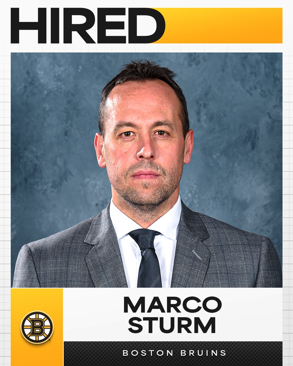 From player to coach. 🫡

Marco Sturm has been named head coach of the <a href="/NHLBruins/">Boston Bruins</a>!