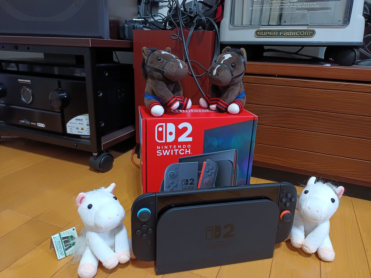 Switch2 発売日に無事到着ー
（父の威厳保つ）