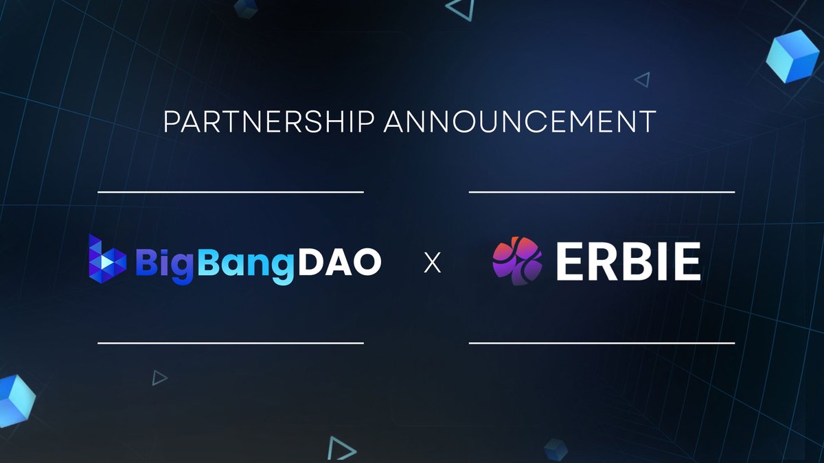 🚀BigBangDAO x ErbieChain🚀

🔥BigBangDAO joins forces with <a href="/ErbieChain/">Erbie</a> to pioneer the future of data aggregation in Web3! 

💡ErbieChain’s low-energy L1 bridges Web2 data to unlock new opportunities &amp; empower DAO communities.