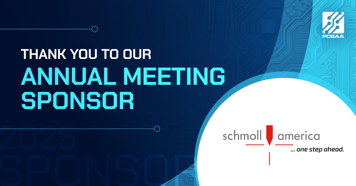 PCBA_America's tweet image. We want to thank Annual Meeting sponsor @SchmollAmerica for their generous support of our upcoming event. PCBAA will be on Capitol Hill next week advocating for the #PCBSAct and other policies that will strengthen the American #PCBS and #substrates industry. We look forward to…