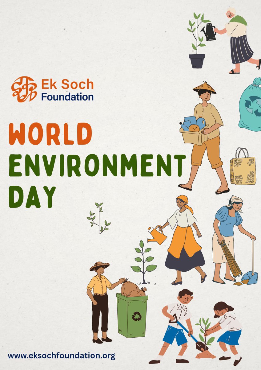 eksochfdn's tweet photo. 🌍 World Environment Day 🌿

Today, we come together to celebrate and honor our shared responsibility to protect and preserve the planet we call home. Every small step from reducing waste to choosing sustainable practices, makes a difference.
#WorldEnvironmentDay #Sustainability https://t.co/nk9kNW94LO