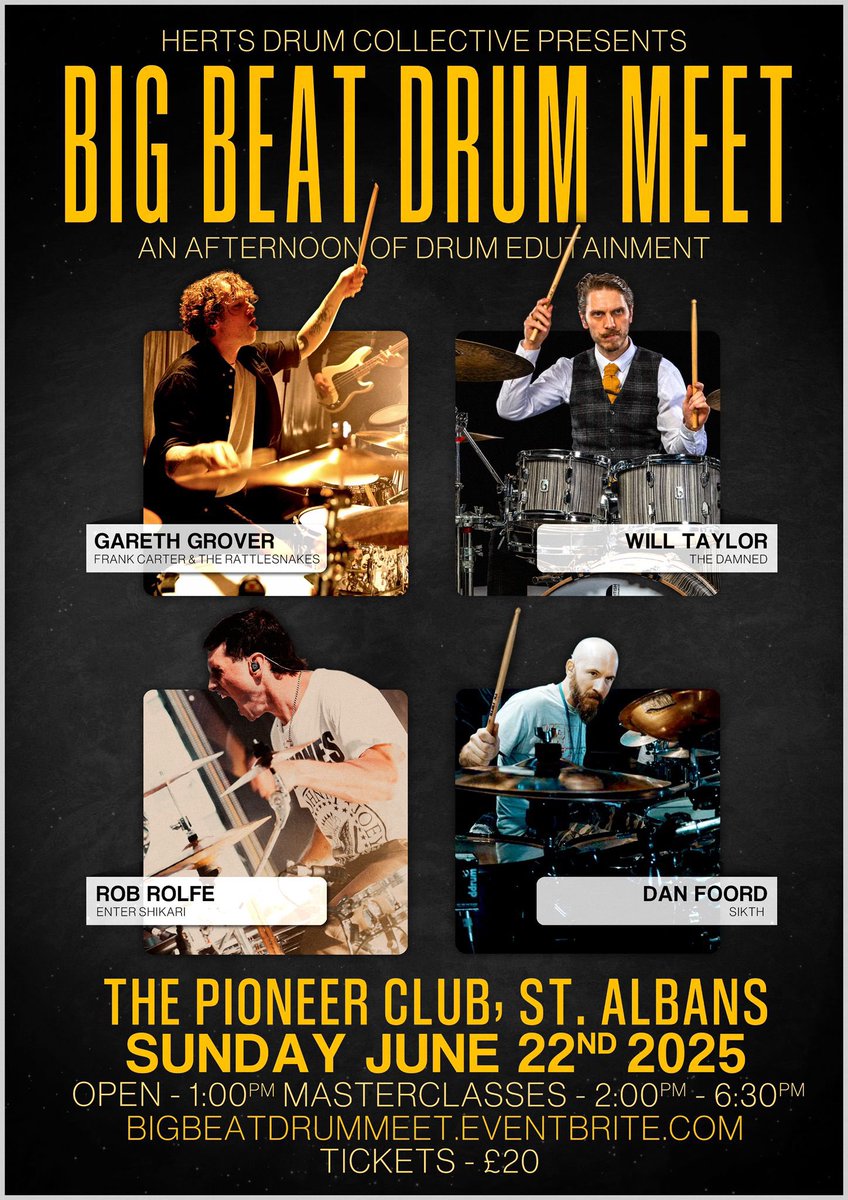 The Big Beat Drum Meet is for anyone interested in drumming whether you’ve been playing 10 years or only just picked up a pair of sticks. There will be nothing required of you other than to have a good time and get your questions ready!