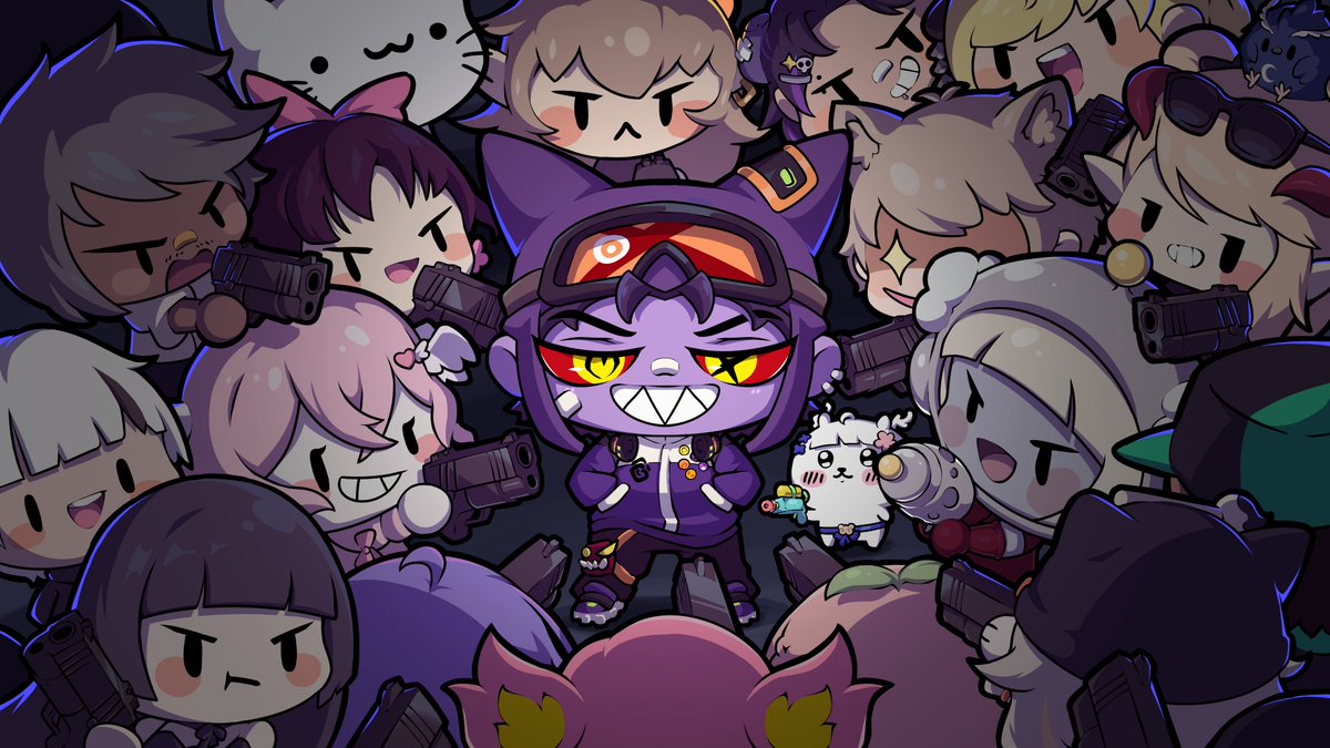 Got a community art piece done by <a href="/victor_paged/">Victor_Paged | commissions - closed</a> featuring a bunch of friends, John Wick poster inspired style requested by the biggest dono during the donothon @/Xtreme_Riot ! 
Please don't shoot me!