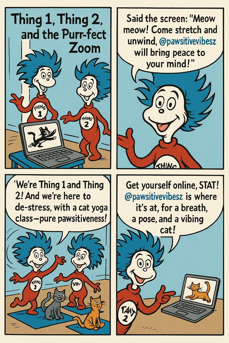 pawsitivevibesz's tweet image. Thing 1, Thing 2, and the Purr-fect Zoom. @pawsitivevibesz #CatsOnZoom #Yoga