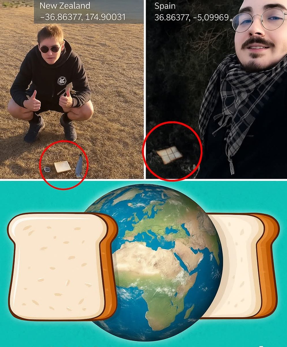 Nel 2020, due uomini hanno realizzato un "Panino della Terra". 

Uno si trovava in Nuova Zelanda e l'altro in Spagna. Nello stesso identico momento, hanno posizionato una fetta di pane in punti precisamente opposti del globo.