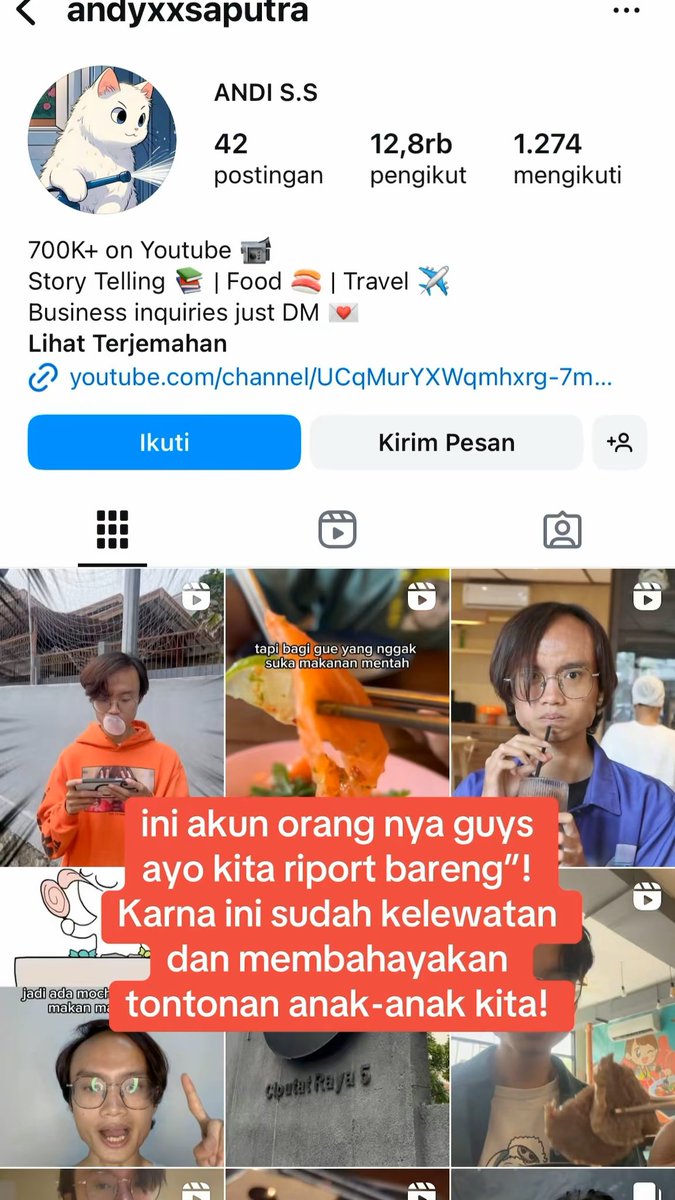 brave_bunch's tweet photo. guys ada kasus baru yang belum banyak orang tau! Youtubers dengan 700 ribu sub membuat konten yang tidak layak di tonton. Penton nya hampir rata-rata anak” dan konten dia banyak berbau 18+. Bahkan ia menjadikan emote 18+ vidio reaction, tolong ramaikn #viral https://t.co/Bdmr7c8Bkk