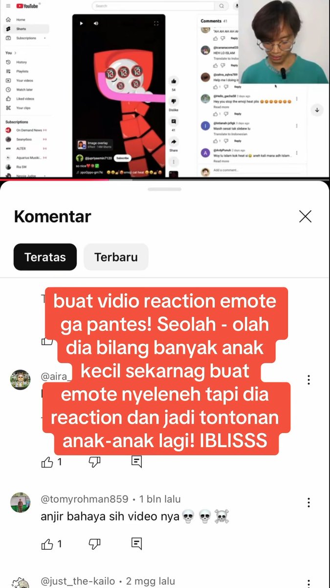brave_bunch's tweet photo. guys ada kasus baru yang belum banyak orang tau! Youtubers dengan 700 ribu sub membuat konten yang tidak layak di tonton. Penton nya hampir rata-rata anak” dan konten dia banyak berbau 18+. Bahkan ia menjadikan emote 18+ vidio reaction, tolong ramaikn #viral https://t.co/Bdmr7c8Bkk