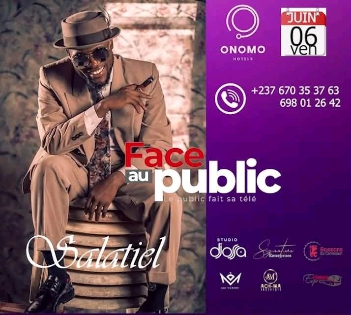 This Friday, June 6, join me at ONOMO Hotel for an exclusive encounter as part of the show Face au Public !

🔥 On ne vous dira pas, vous allez vivre !

#Salatiel #FaceThePublic #FinePikin #TheAudienceTakesTheMic #OnomoHotel #LiveWithSalatiel #CameroonMusic #MusicAndTruth