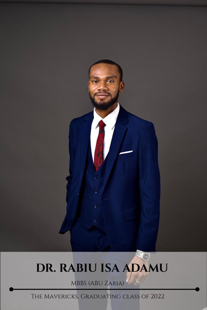 rxbiu's tweet photo. It took over 9 years, it took blood, it took sweat, it took tears. 

Now, finally, it’s Dr. Rabiu Isa Adamu, MBBS; ABU Zaria. https://t.co/Ig4i9Tk3i8