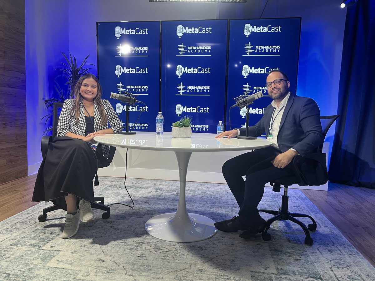 metaacademy_ofc's tweet photo. 🎙️ Live from #ASCO25 in Chicago!
With leadership from our director, Mariana, we recorded two new episodes of #MetaCast with some of our incredible oncology MetaMasters.
Stories, insights, and what it's like bringing meta-analysis to one of the world’s biggest oncology meetings. Coming soon!
#MetaMasters #ScienceCommunication