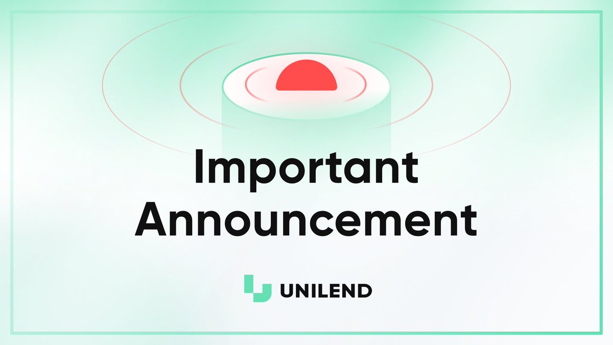 🚨 Important Announcement: Technical Update of Unilend and Sancho Token APY Adjustment

Planned technical maintenance will soon be carried out on the Unilend platform to ensure accurate APY calculation and display for the Sancho token.

⚠️In this regard, we ask all liquidity