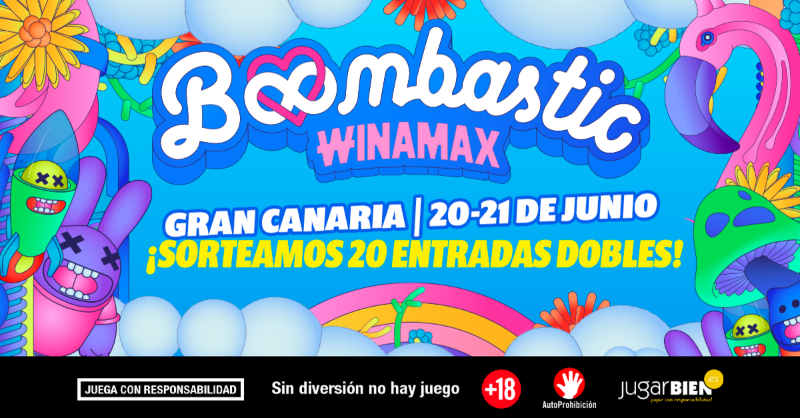 WinamaxDeportes's tweet photo. 💣 ¡El Boombastic Winamax sigue dandonos sorpresas y sorteos para todos vosotros! 🎶

🎁 ¡Para celebrarlo sorteamos 20 entradas dobles para Gran Canaria!

🗣️ Sigue a @WinamaxDeportes, da RT y dinos tu usuario.

🤞🏻 ¡Ganadores en lunes!

🚫 Solo para mayores de 26 años.