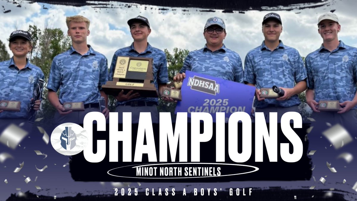 ICYMI:  Minot North won its first Class A boys' golf team title yesterday. It was also the first team title for the new school.