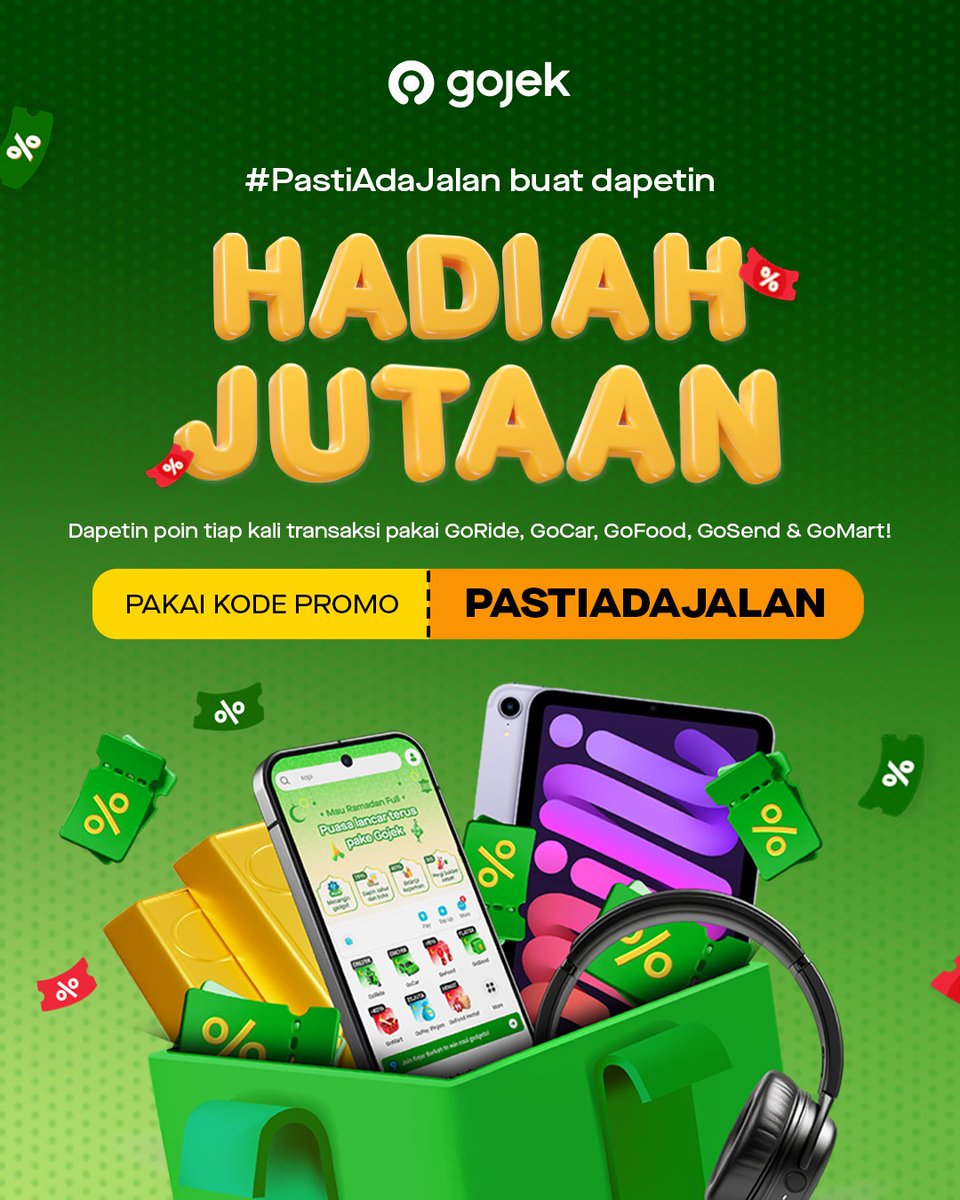 ecovolutionbemf's tweet image. IN THIS ECONOMY...
mau spill kode voucher GRATIS buat kalian yang bisa dipake buat gofood/goride/gocar!! 
tinggal enroll kode:

GOECOVOLUTION25
PASTIADAJALAN
GOCARAJA
GORIDEAJA
GOJEKHEMAT
GOWEEKEND
GOSTASIUN

BURUAN KLAIM BIAR BISA DAPET POTONGAN++😱😱
@gojekindonesia