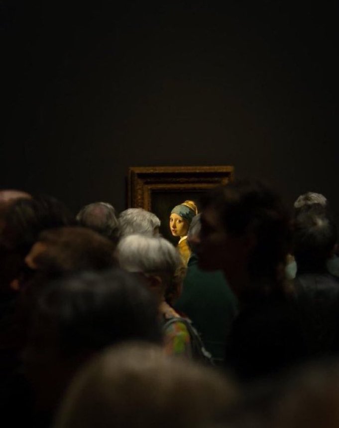 La chica con los aretes de perla de Vermeer…