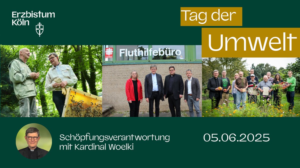 Erzbistum_Koeln's tweet photo. +++ Schöpfung bewahren – #TagDerUmwelt +++

„Die Natur ist im Notfallmodus“, sagt die UN. Kardinal Woelki setzt Zeichen: Bienen, Solaranlagen, grüne Initiativen im ganzen Erzbistum Köln.

➡️https://t.co/ew7z7sggD2 

#erzbk #nachhaltigkeit #umweltschutz #weltumwelttag https://t.co/uJTNBhe3qp
