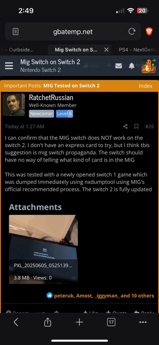 PokerogueNet's tweet photo. @vicboom18 @Ez10Right @MigSwitch This account posts lies and has since day 1. He claimed to test this very thing for the last month. And doesn’t even ship out product on time (if ever) 

MiG does not work and this scammy seller doesn’t know anything besides how to collect money https://t.co/sKOwLZ1qhC