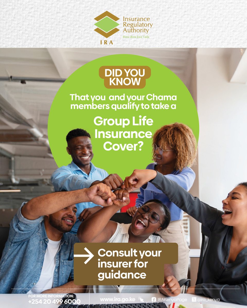 ira_kenya's tweet image. 𝙂𝙪𝙚𝙨𝙨 𝙬𝙝𝙖𝙩? 
𝐆𝐫𝐨𝐮𝐩 𝐋𝐢𝐟𝐞 𝐈𝐧𝐬𝐮𝐫𝐚𝐧𝐜𝐞 𝐢𝐬𝐧’𝐭 𝐣𝐮𝐬𝐭 𝐟𝐨𝐫 𝐞𝐦𝐩𝐥𝐨𝐲𝐞𝐞𝐬 — 𝐢𝐭’𝐬 𝐚𝐥𝐬𝐨 𝐟𝐨𝐫 𝐨𝐫𝐠𝐚𝐧𝐢𝐳𝐞𝐝 𝐠𝐫𝐨𝐮𝐩𝐬 𝐥𝐢𝐤𝐞 𝐂𝐡𝐚𝐦𝐚𝐬!
It pays a lump sum to your loved ones if a member passes.
#InsureWithConfidence