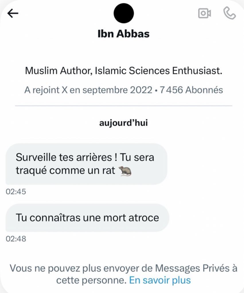 Un gentil musulman me menace de mort pour avoir critiqué l’islam. <a href="/BrunoRetailleau/">Bruno Retailleau</a>