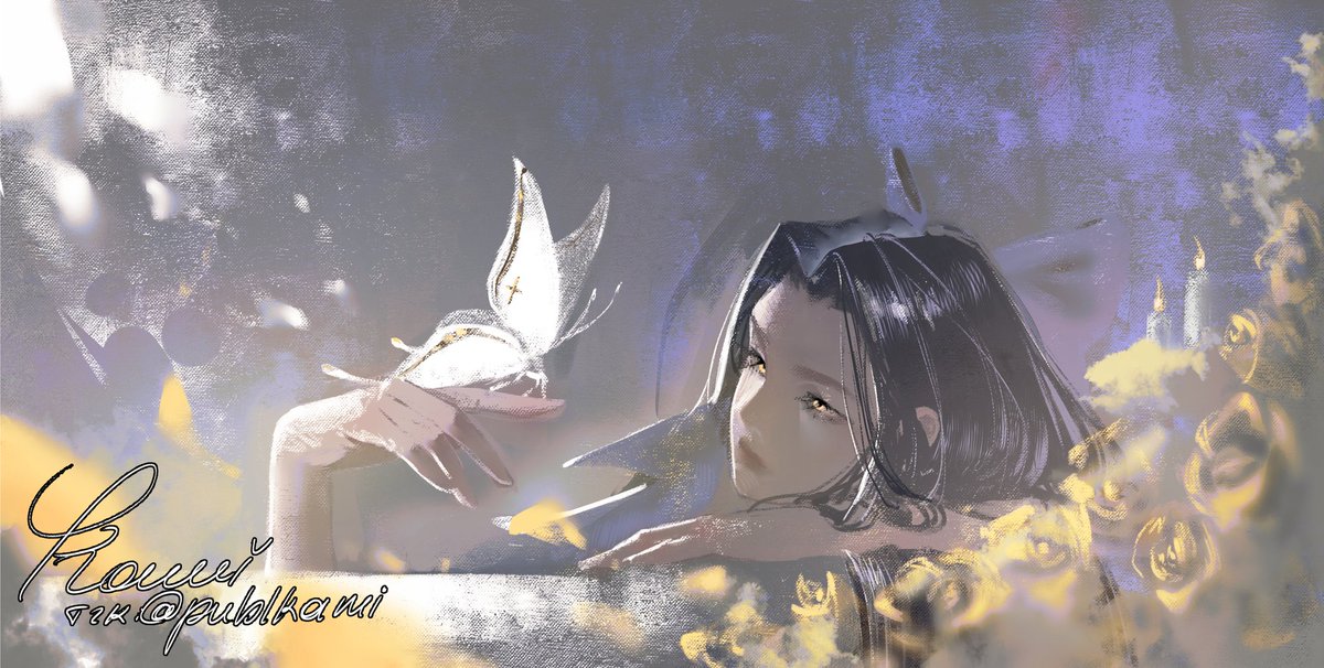 k_kami_i's tweet image. Oc inspired by Mona