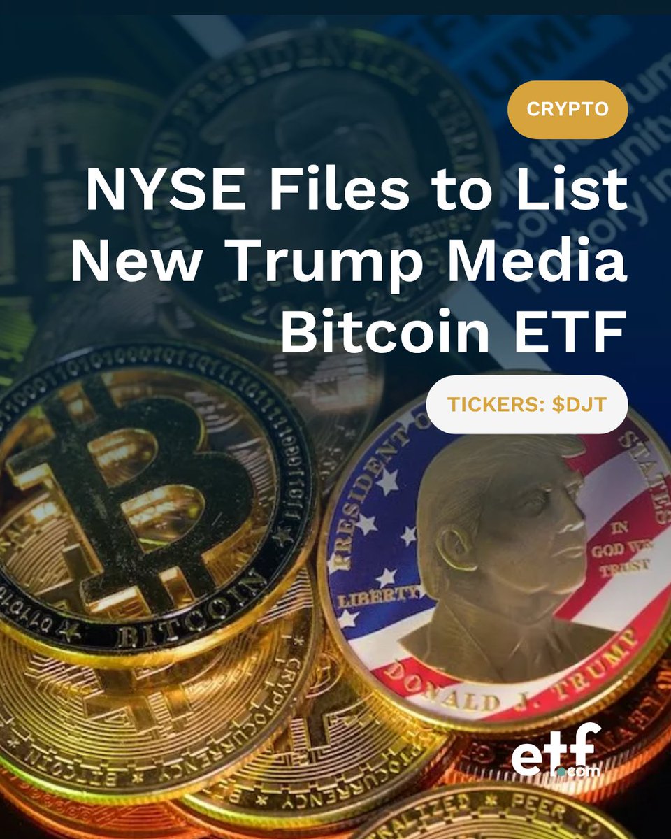 NYSE Arca filed to list the Truth Social Bitcoin ETF, sponsored by Trump Media &amp; Technology Group Group, marking the company’s latest step into financial services as it builds on its cryptocurrency strategy—including a $2.5 billion Bitcoin treasury allocation—by offering a