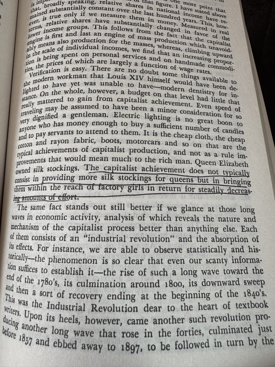 Schumpeter sobre el logro del capitalismo: