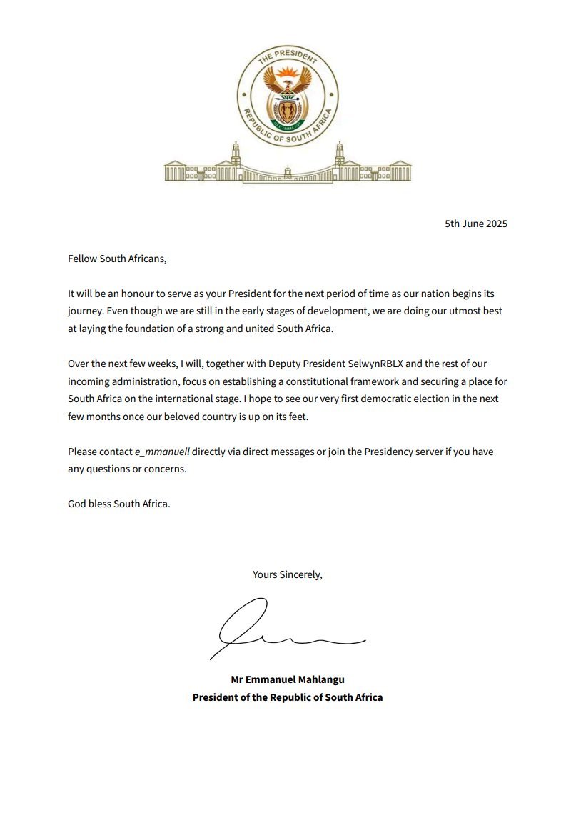 South African Government ROBLOX tweet media