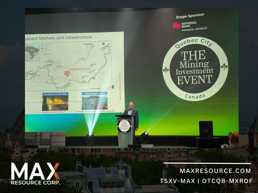 Our CEO Brett Matich presenting at 'THE Mining Investment Event' in beautiful Quebec City 🇨🇦 

Learn more about $MAX ➡️ maxresource.com/MAX_Presentati…

#miningindustry #resources #commodities #copper #silver #IronOre $MAX.V