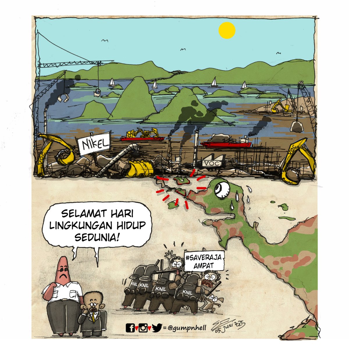 Selamat Hari Lingkungan Hidup Sedunia 05 Juni 2025.

#SaveRajaAmpat
#HariLingkunganHidupSedunia
#hatihatikamumulaiberpikir