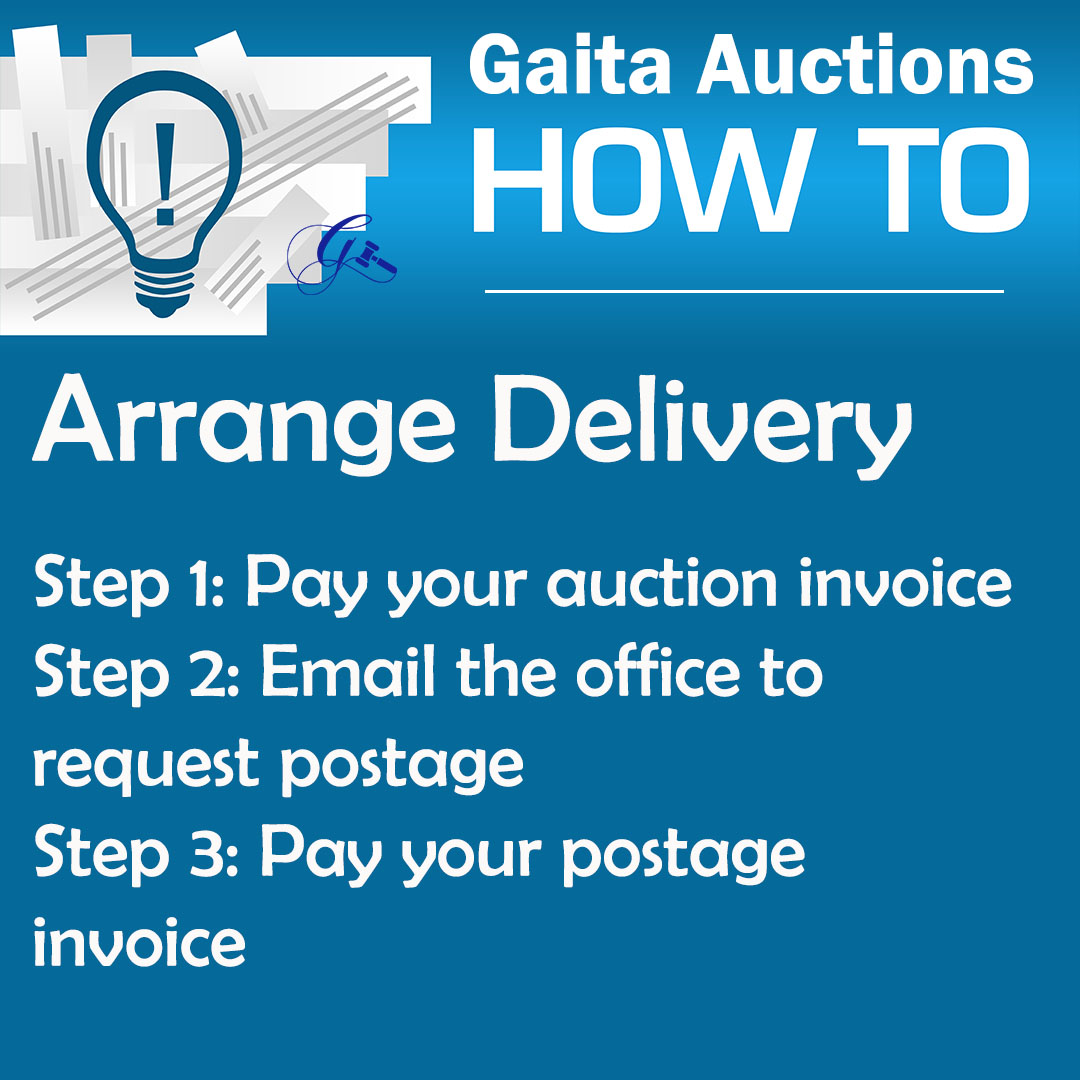 GaitaAuctions's tweet photo. Gaita Auctions How To Arrange Delivery in 3 simple steps;
Step 1: Pay your auction invoice
Step 2: Email our office asking for delivery
Step 3: Pay your postage.
All delivery invocies are picked and weighted before postage is issued to ensure and accurate and cost effect charge. https://t.co/gN8n4cpcbp