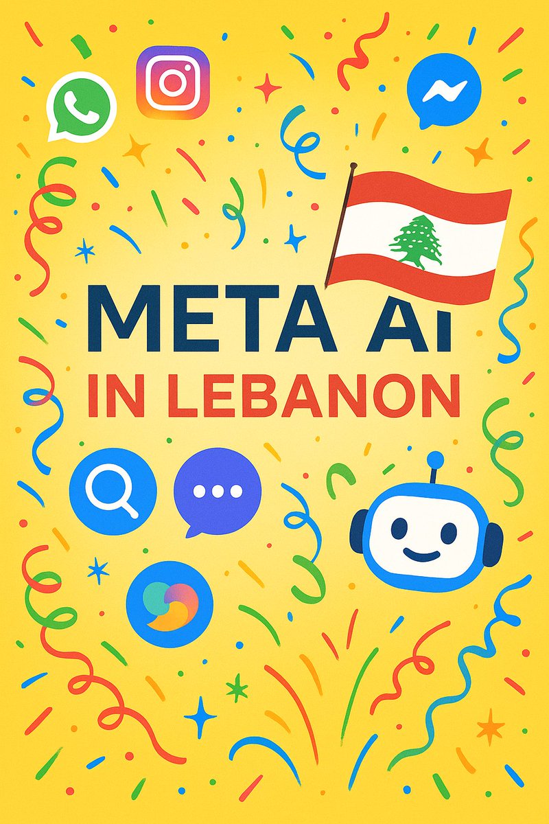 ChadyAJ's tweet photo. After a period of limited access, Meta AI is finally available in Lebanon! 🇱🇧
It will be integrated into apps like WhatsApp, Instagram, Messenger, and Facebook,  giving users the ability to search, chat, generate content while scrolling.
#MetaAI #LebanonTech #DigitalLebanon https://t.co/SXfQPZMFam