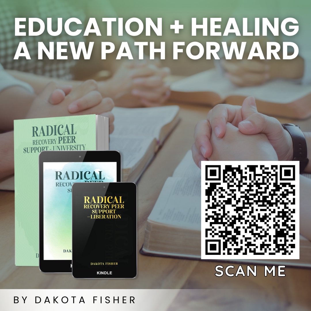 Recovery looks different for everyone, but no one should have to do it alone. 
Get Your Copies Now:
amazon.com/dp/1917281919
amazon.com/dp/1917306288
University:amazon.com/dp/B0D52JWZS5

#DakotaFisher #RadicalRecovery #Peer #PeerSupport #PeerSupportLiberation
