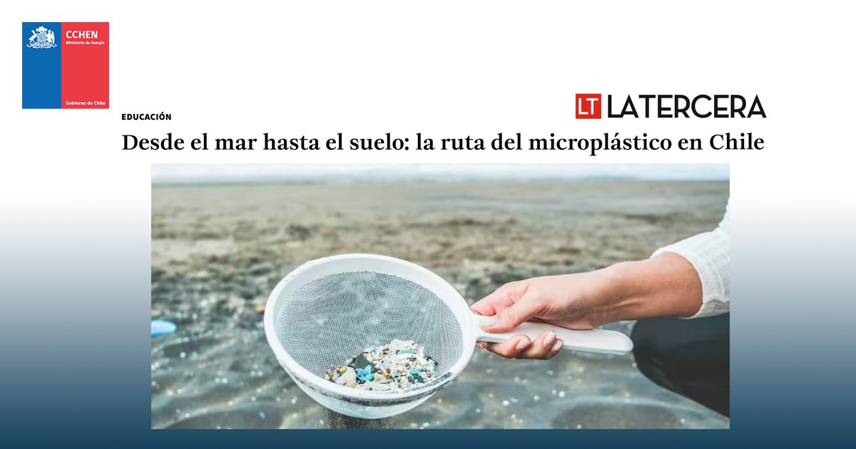 CCHEN Nuclear 🇨🇱 (@cchen_gob) on Twitter photo 🌊 Chile lucha contra los microplásticos con tecnologías nucleares, en el marco de NUTEC Plastics de <a href="/iaeaorg/">IAEA - International Atomic Energy Agency ⚛️</a>.
En 2024, el director OIEA, <a href="/rafaelmgrossi/">Rafael Mariano Grossi</a>, visitó 🇨🇱 donde firmó un convenio con <a href="/Minrel_Chile/">Cancillería Chile 🇨🇱</a> para combatir la contaminación por plásticos.
🔗 latercera.com/educacion/noti… 🌊 Chile lucha contra los microplásticos con tecnologías nucleares, en el marco de NUTEC Plastics de <a href="/iaeaorg/">IAEA - International Atomic Energy Agency ⚛️</a>.
En 2024, el director OIEA, <a href="/rafaelmgrossi/">Rafael Mariano Grossi</a>, visitó 🇨🇱 donde firmó un convenio con <a href="/Minrel_Chile/">Cancillería Chile 🇨🇱</a> para combatir la contaminación por plásticos.
🔗 latercera.com/educacion/noti…