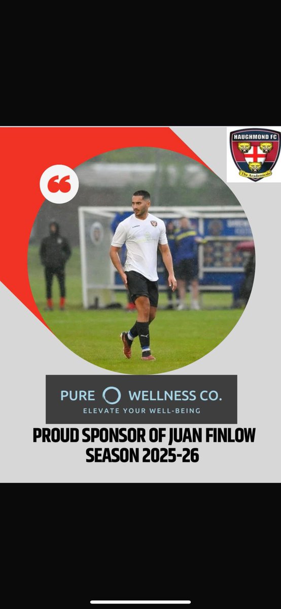 Pure Wellness sponsor Juan Finlow for the 25/26 Season 🤝
#mond