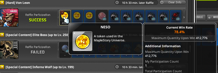 Peterr (@peterr_5089) on Twitter photo Ya Today we try grind some boss in <a href="/MaplestoryU/">MapleStory Universe</a>
Set up Team: 1 Mage + 1 Warrior + Bow
Set Gear: Royal + Set 9 boss
Starforce: 1-2 star
Potienal: Normally
Kill 3 boss:
Von Leon (Hard)
Horntail (Chaos)
Arakium (Normal)
Reward: 550K $NESO
Hope tomorrow will have NFT Equipment Ya Today we try grind some boss in <a href="/MaplestoryU/">MapleStory Universe</a>
Set up Team: 1 Mage + 1 Warrior + Bow
Set Gear: Royal + Set 9 boss
Starforce: 1-2 star
Potienal: Normally
Kill 3 boss:
Von Leon (Hard)
Horntail (Chaos)
Arakium (Normal)
Reward: 550K $NESO
Hope tomorrow will have NFT Equipment
