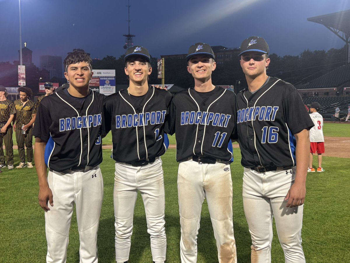 Congrats to Brayden, Myles, Andrew, and Dan on outstanding baseball careers. Played their final high school game representing Bport in the exceptional Sr game!