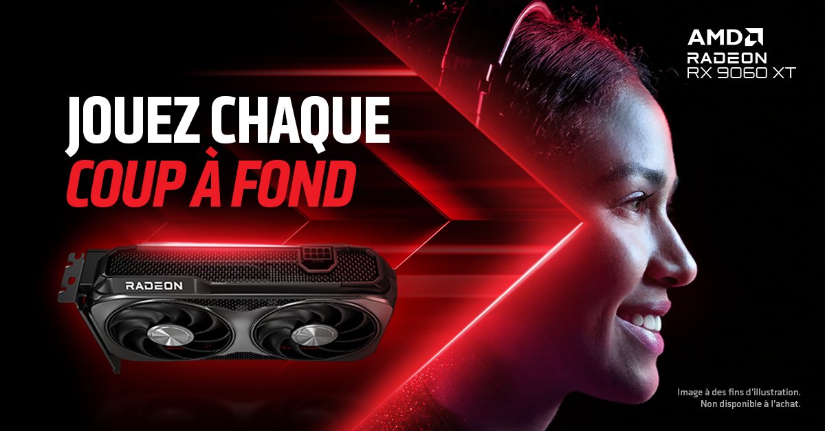 PowerLabFr's tweet image. La carte graphique AMD Radeon™ RX 9060 XT, optimisée par AMD RDNA™ 4, améliore l&apos;expérience de gaming et de streaming. C&apos;est pour vous l&apos;occasion de passer au niveau supérieur.

En savoir plus &amp;gt; powerlab.fr/content/200-am…