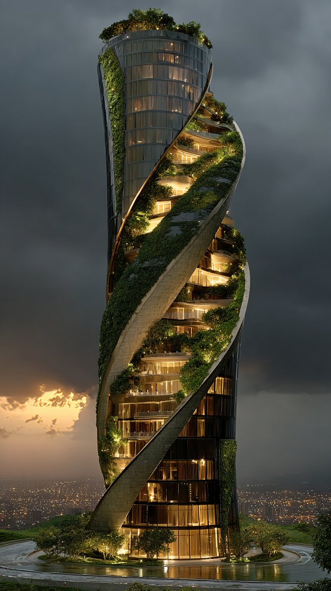 MastersNitish's tweet image. Can a building twist like a vine and breathe like a forest?
#VerticalUrbanism #ArchitectureAI #midjourneyai #GreenFutureDesign