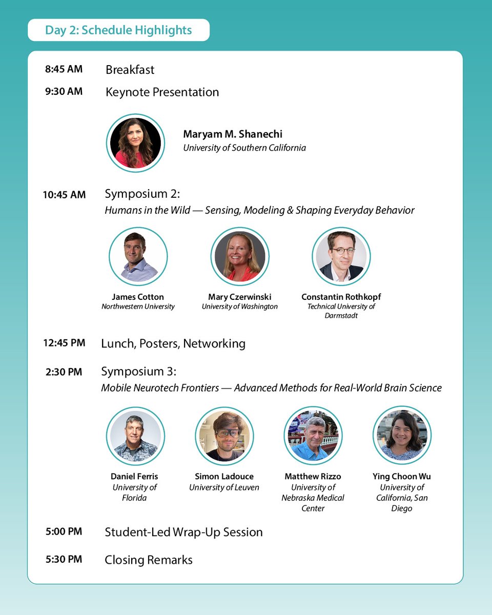 The 2025 N.E.W. Conference agenda is out now!

The conference will feature keynote presentations, speaker symposiums, a neurotechnology panel, a poster blitz session, and more.

For additional info and to secure your Early Bird tickets now, visit bit.ly/4iOf0w8