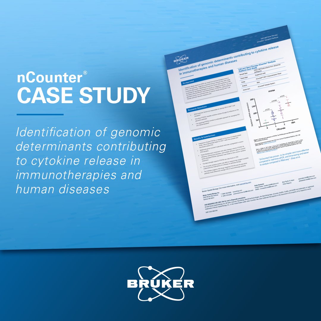 brukerspatial's tweet image. 🔬 Discover how researchers used the nCounter system to identify PFKFB4 as a potential driver of cytokine release in CAR T-cell therapy—shedding light on glycolytic activity and pathway biology.
👉 Read the case study: bit.ly/43uCtON?utm_so…

#CellandGeneTherapy #GeneExpression