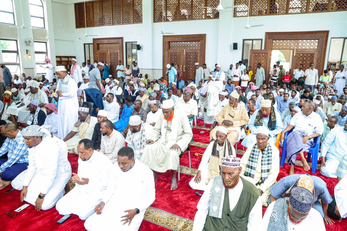 HonAdenDuale's tweet photo. On this blessed Day of Arafa, my family and I had the honour of officially opening Masjid Al-Abrar a modern mosque built in Garissa Ndogo, Garissa County, in memory of our late parents.

Situated on the land where we were raised, the mosque features a spacious prayer hall for men, a separate women's section upstairs, a Ghusul area for Islamic burial rites and a fully equipped ambulance, doubling as a hearse, to serve the community free of charge.

Built as a Sadaqa Jariah (ongoing charity), Masjid Al-Abrar is a heartfelt gift to the people of Garissa and a hub for both spiritual growth and social support.

The opening ceremony drew a large crowd of faithful and prominent leaders, including former cabinet minister Mohammed Maalim, renowned Islamic scholar Sheikh Umal Mohammed from Eastleigh, Nairobi, who led the maiden Dhuhur (Noon) prayer, and Abdi Bare Duale, Chairman of the Kenya Railways Corporation (KRC) Board alongside several members of the Garissa County Assembly.