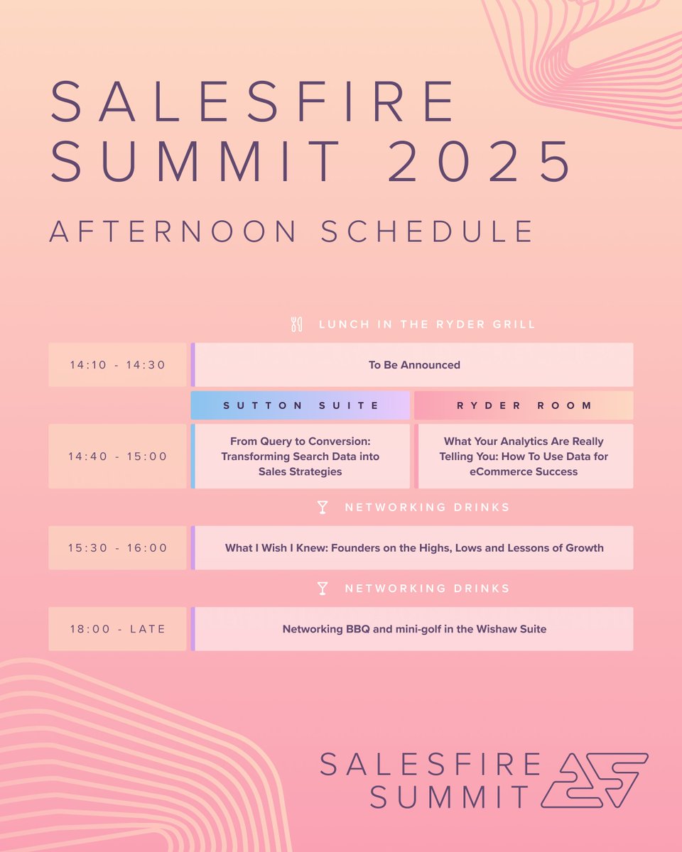 eCommerce insights, strategy, and connections all in one place. 

View the full agenda for the Salesfire Summit 2025.👇
